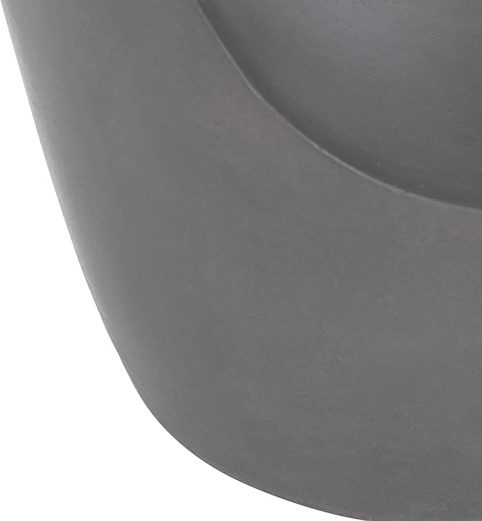 Safavieh Outdoor Collection Aishi Modern Concrete Dark Grey Round 17.7-inch Accent Table
