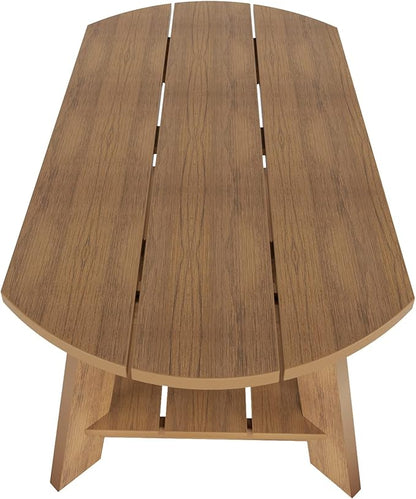 WestinTrends Tuscany Outdoor Coffee Table, All Weather HIPS 2 Tier Patio Adirondack Coffee Table, Teak