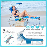#WEJOY Folding Lounge Chair with Canopy Shade - Photo 4