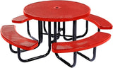 COATEDOUTDOORFURNITURE Coated Outdoor Furniture Heavy-Duty Portable Outdoor Picnic Table with Umbrella Hole - Photo 1