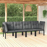 4-Piece Garden Lounge Set, Modular Outdoor Patio Furniture with Weather-Resistant Synthetic Poly Rattan - Photo 1
