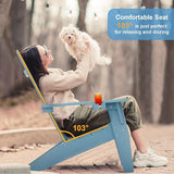 MXIMU Modern Adirondack Chairs Set of 6 Weather Resistant with Cup Holder Oversize Plastic Fire Pit Chairs Plastic - Photo 3