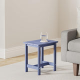 LUE BONA Outdoor Side Table, HDPS Small Outdoor Table, Adirondack Side Table, Outside End Table for Patio, Porch, Deck - Photo 2