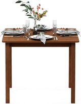 Furinno FG18006 Tioman Hardwood Patio Furniture Square Table with Umbrella Hole, Natural, 35.4"D x 35.4"W x 29.2"H - Photo 4