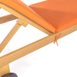 JONATHAN Y LNG1000C Mallorca 77.56"x23.62" Modern Classic Adjustable Acacia Wood Chaise Outdoor Lounge Chair with - Photo 7