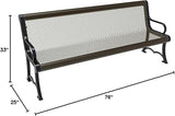 COATEDOUTDOORFURNITURE Heavy-Duty Outdoor Bench Thermoplastic Coated, Expanded Metal, Commercial-Grade Garden Bench - Photo 2