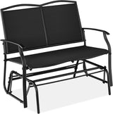 Best Choice Products 2-Person Outdoor Patio Swing Glider Steel Bench Loveseat Rocker for Deck, Porch w/Textilene Fabric - Photo 1