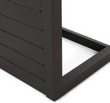 Christopher Knight Home Jesse Coral Outdoor Modern Aluminum C-Shaped End Table, Matte Black - Photo 7
