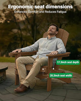 YEFU Adirondack Chair, Oversized Plastic Adirondack Chair Folding Outdoor Chairs with Cup Holder - Photo 4