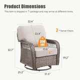 Wicker Swivel Rocker Patio Chairs - Photo 2