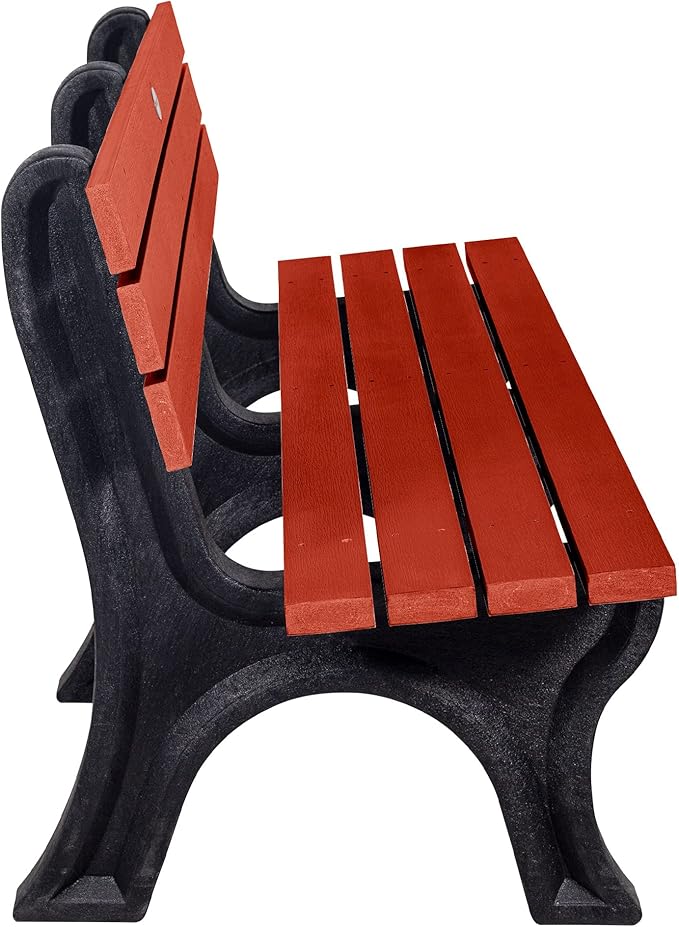 Sequoia Professional Aurora Park Bench, 6 ft, Rustic Red