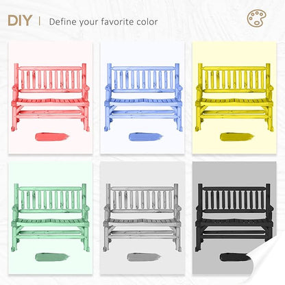 2 Person Wood Rocking Chair with Log Design, Heavy Duty Loveseat with Wide Curved Seats for Patio, Backyard, Garden, Natural
