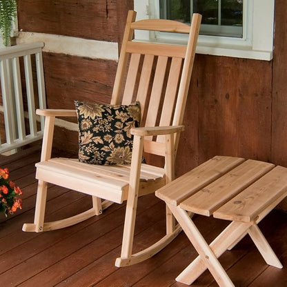 A & L Furniture Classic Porch Rocker Chair, Unfinished