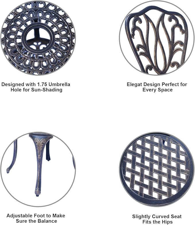 C/G 3 Piece Bistro Set, Outdoor Patio Set - Photo 6