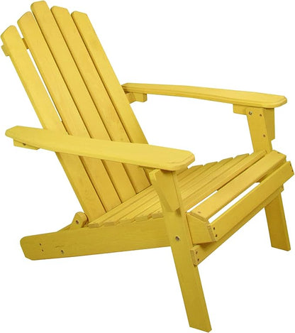 Northlight DR91998 Classic Folding Wooden Adirondack Chair, 36", Yellow