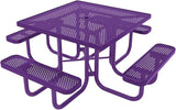 COATEDOUTDOORFURNITURE Heavy-Duty Portable Outdoor Picnic Table with Umbrella Hole - Photo 1