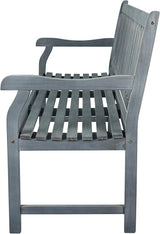 JONATHAN Y BNH101B Laurel 59.1" 3-Seat Slat-Back 600-Lbs Support Acacia Wood Outdoor Garden Patio Bench for Garden, Lawn - Photo 8