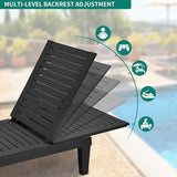 YITAHOME Patio Chaise Lounge Set of 4, Adjustable Outdoor Chaise Lounge with 265lbs Weight Capacity for Backyard - Photo 4