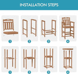 Ciokea 3-Pcs Bistro Table and Chairs - Photo 8