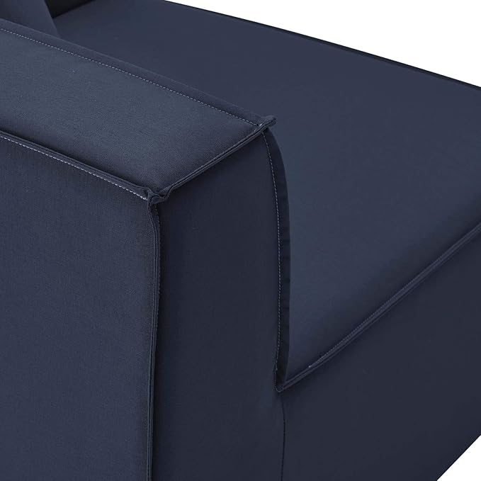Modway EEI-4387-NAV Saybrook Patio Upholstered Sectional Sofa in Navy, 7-Piece Set - Photo 8