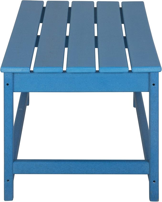 WO Home Furniture Adirondack Chairs Table Set of 3 PCS Outdoor Folding Chairs Coffee Table Weather/UV Resistant for Lawn - Photo 9