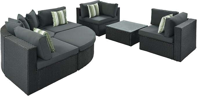 Quarte 7 Piece Outdoor Patio Furniture Sofa Sets - Photo 8