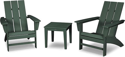 POLYWOOD® Modern Adirondack 3-Piece Set in Green