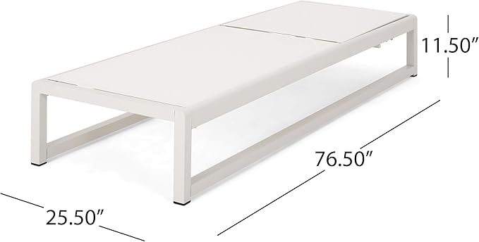 Christopher Knight Home Eudora Outdoor Chaise Lounge (Set of 2), White