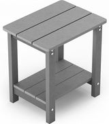 MXIMU Outdoor Side Table for Patio: 16" HIPS Weatherproof Adirondack Table - Small End Tables with Storage for Outside - Photo 1