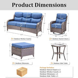 Luxury High Back Patio Furniture Set with 6-Inch Thick Cushions - Photo 7