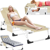Slsy Folding Lounge Chairs Outdoor, Adjustable Sleeping Cot Chair - Photo 1