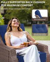 10 Piece High Back Outdoor Patio Furniture Set - Patio Conversation Set with Swivel Rocker Outdoor Chairs Set of 4 and - Photo 4