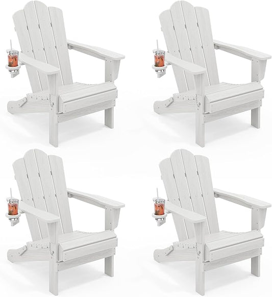 KINGYES Folding HDPE Adirondack Chairs