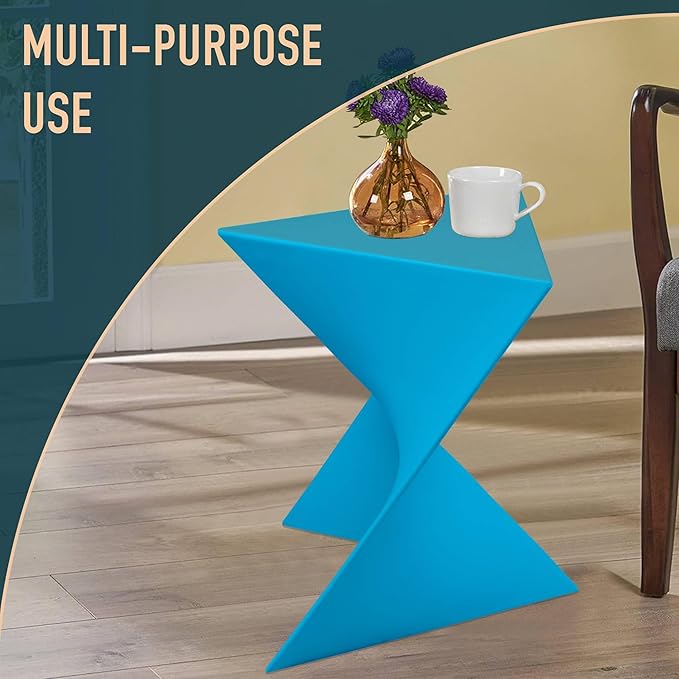 LeisureMod Modern Blue Accent End Table - Stylish Vanity Side Table for Bedroom, Living Room, or Office - Photo 6