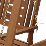 Furinno TIOMAN Porch Swing, Outdoor Hanging Wooden Swing with Stand in Teak Oil, Light Wood - Photo 6