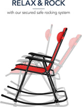 Best Choice Products Outdoor Folding Rocking Chair, Zero Gravity Lounge Chair - Photo 4