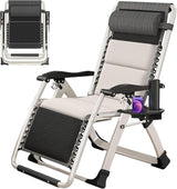 MOPHOTO Zero Gravity Chair, Outdoor Padded Lounge Chair with Side Table, Zero Gravity Recliner Chair - Photo 1