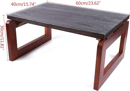 Folding Coffee Table Foldable Japanese Floor Table Low Table Meditation Table Low Tea Table for Sitting on The Floor for The Floating Window, Tatami, Tea Room, Balcony, Living Room, Outdoor