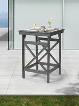HDPE Outdoor Bar Table, 41" Adirondack Outdoor Bar Height Table, All Weather HDPE Patio High Top Pub Table - Photo 9