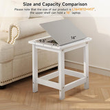 ONBRILL Outdoor Side Table Set of 2, Adirondack Small End Table, Indoor & Outdoor Use - Photo 6