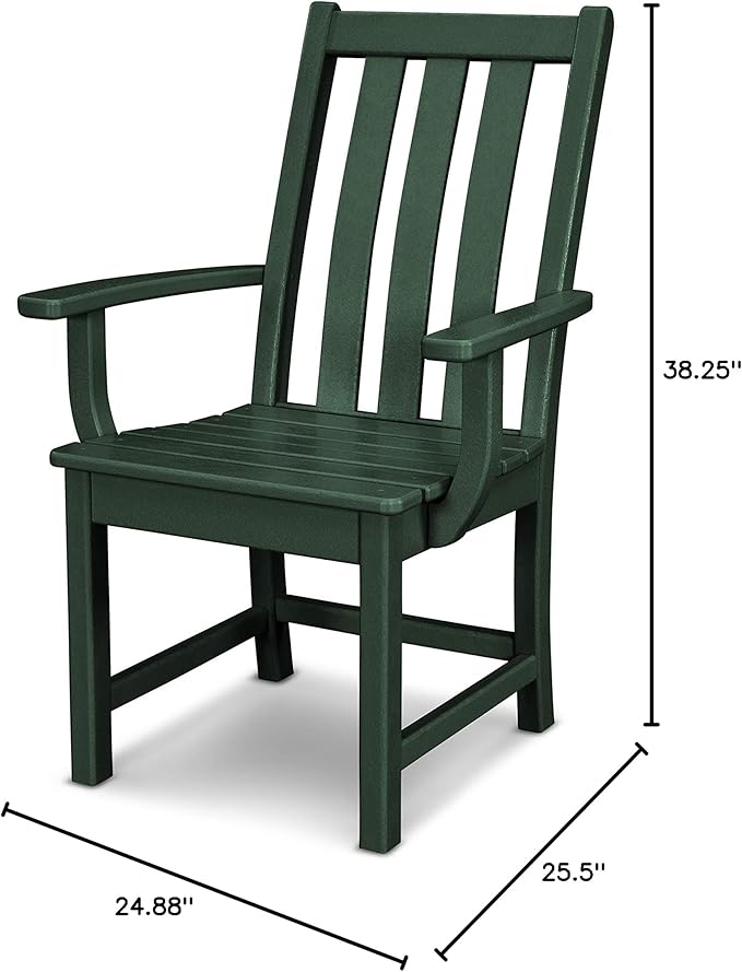 POLYWOOD Vineyard Dining Arm Chair (Green)