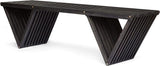 Christopher Knight Home Esme Outdoor Acacia Wood Bench, Dark Gray Finish - Photo 1