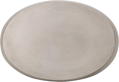 Outdoor Side Table Concrete End Table Faux Stone Small Coffee Tables, Garden Stool Plant Stand for Porch, Backyard Patio Silver-Drum Type