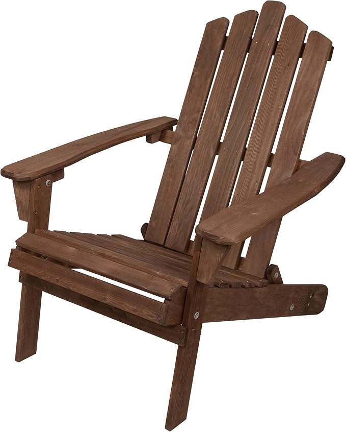 Northlight 36" Brown Classic Folding Wooden Adirondack Chair