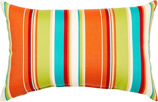 BrylaneHome Lumbar Pillow - 20" L x 13" W - Patio & Outdoor - Water, Stain & Fade Resistant - Covert Breeze