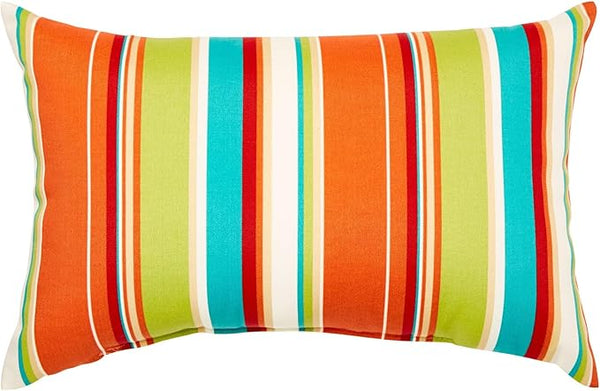 BrylaneHome Lumbar Pillow - 20" L x 13" W - Patio & Outdoor - Water, Stain & Fade Resistant - Covert Breeze - Photo 1