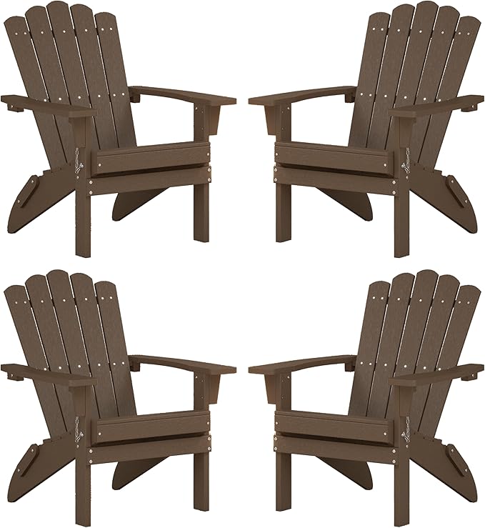 Adirondack Chairs, Folding Chairs Set of 4 - Photo 1