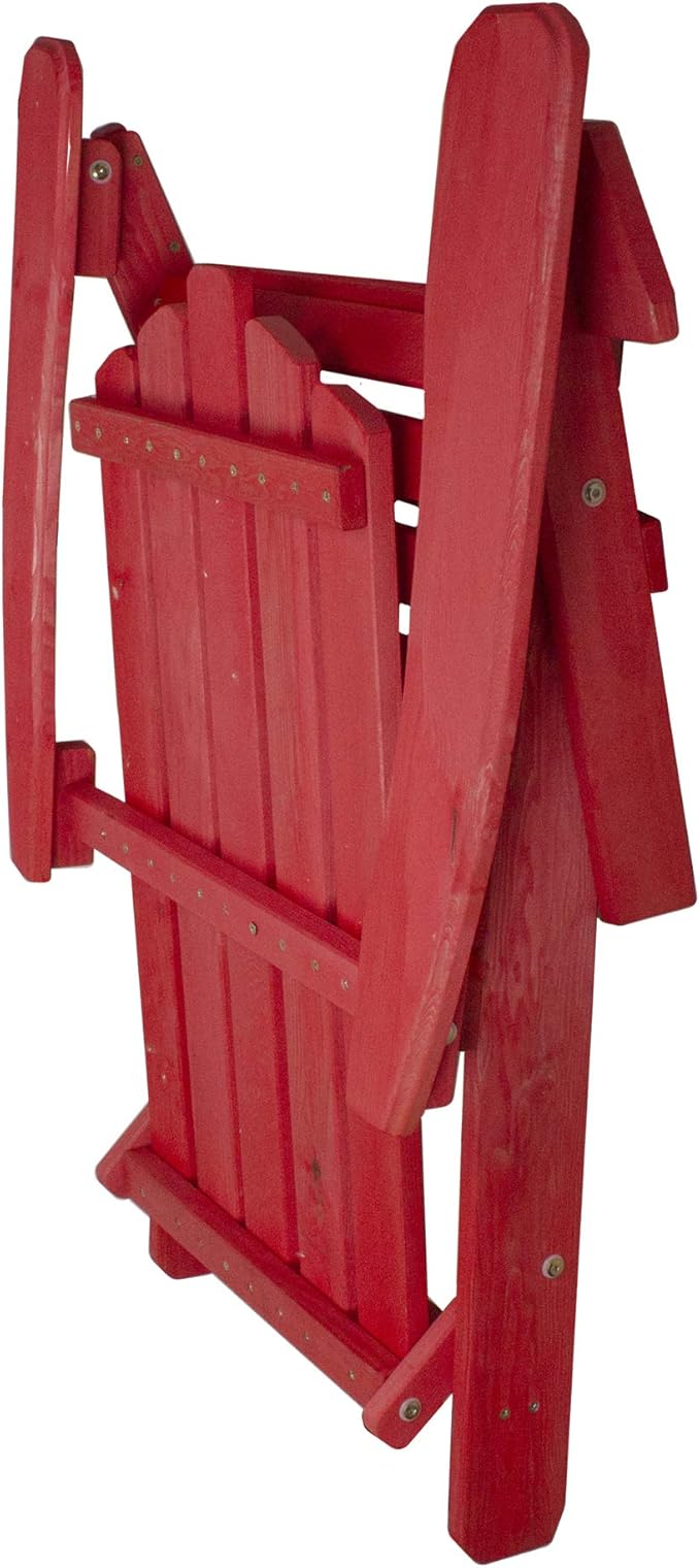 Northlight 36" Red Classic Folding Wooden Adirondack Chair