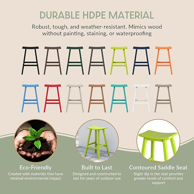 WestinTrends Malibu Malibu 29 Inch High Backless Seat Bar Stools (Set of 3), Lime