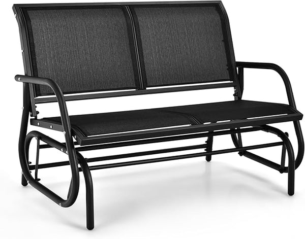 DORTALA 48'' Outdoor Patio Swing Glider Bench Chair, Cozy Patio Bench for 2 People - Photo 1